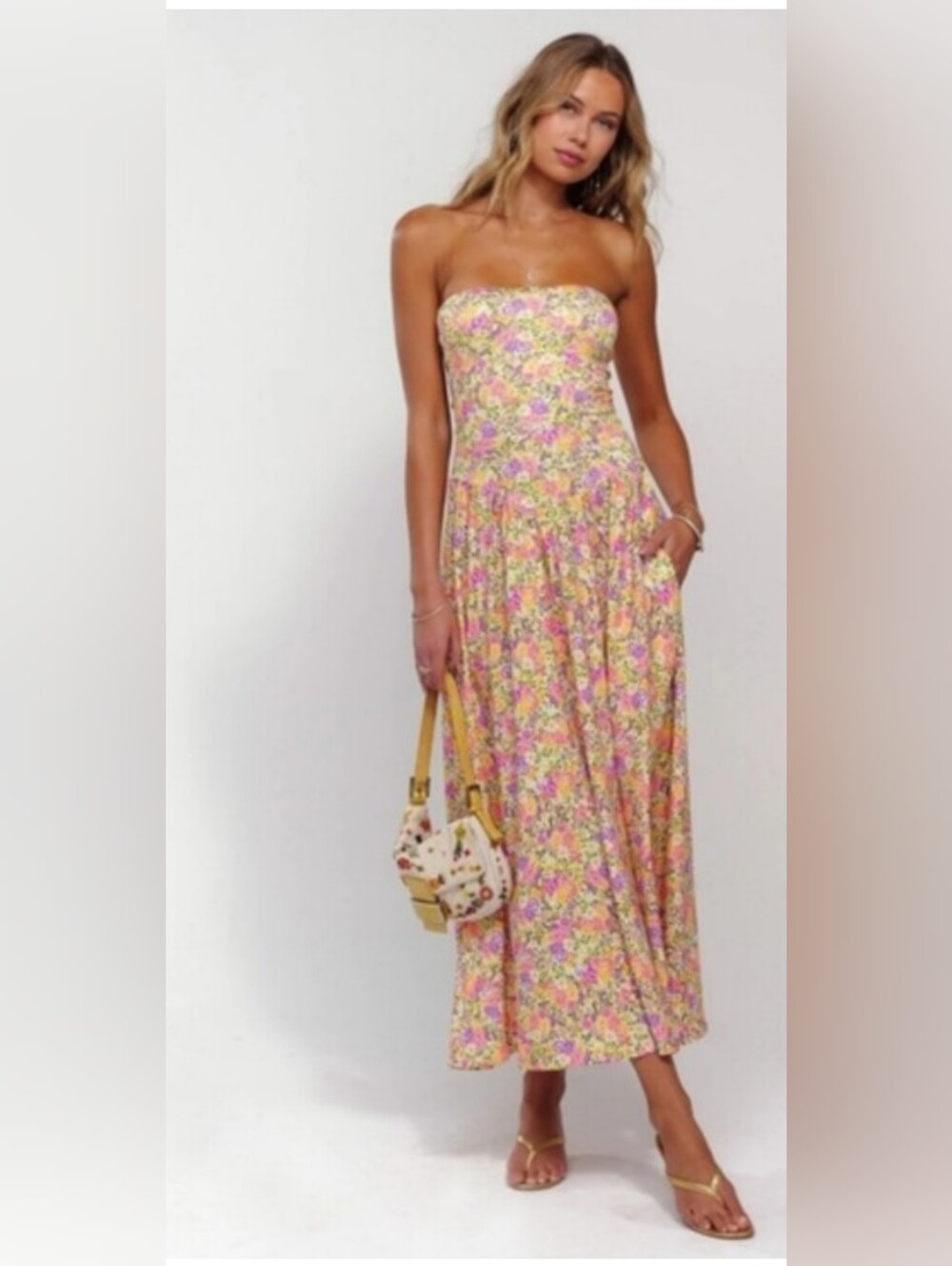 NWT Resa MacKensie Dress Midi In April Ditsy Floral Size XL